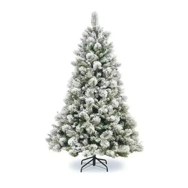 Imagem de Árvore de Natal Pinheiro Luxo Nevado 2,40 m com 1.200 Galhos e Pé de M