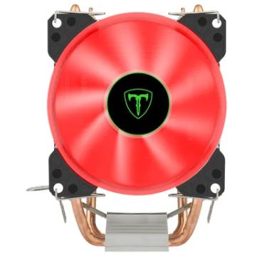 Imagem de Cooler Para Processador T-Dagger, LED Vermelho, Intel e AMD, 90mm, 2 Heat Pipes, TDP 80W, 48CFM - T-GC9109 R
