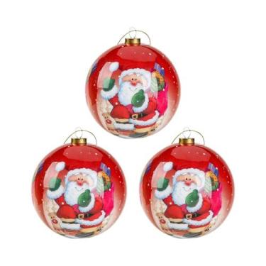 Imagem de Decorações Para Árvore De Natal De 8cm, Conjunto De 3 Peças, Bolas De 