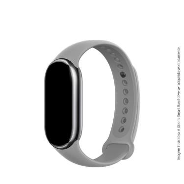 Imagem de Bracelete de Silicone para Xiaomi Smart Band 8 9 10 Ajustável Compatível com Smartband Cinza