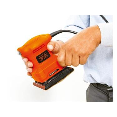 Imagem de Lixadeira Orbital Black + Decker 1/4 de folha de lixa 200W 220V Laranj