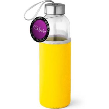 Imagem de Garrafa Squeeze de Vidro 520ml com Capa Protetora em Neoprene Soft Top