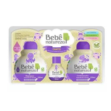 Imagem de Kit bebe natureza 230ml lavanda shampoo + condicionador + colônia - Ak
