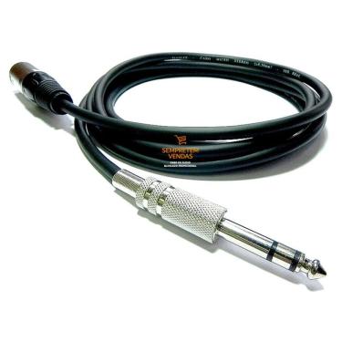 Imagem de Cabo de Áudio Blindado Canon XLR Macho P10 Estéreo 7 Metros