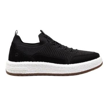 Imagem de Tênis Democrata Casual Knit Denim Drake Pulse Masculino Preto, 38