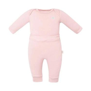 Imagem de Conjunto de Body Hug Longo Com Calça Culote Rosa, G, Rosa