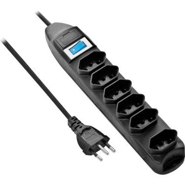 Imagem de Filtro de Linha Fortrek PST101 C/ 6 Tomadas de 1 Metro, UNICA, U