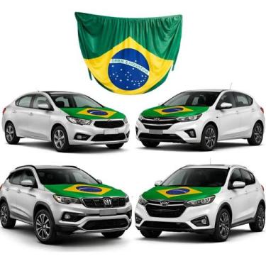 Imagem de Bandeira Brasil Capô Carro Seleção Brasileira Entrega Agil - Rick Impo
