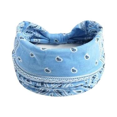 Imagem de Faixa De Cabelo Elástica De Algodão Estilo Boho Para Yoga, Acessório A