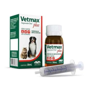 Imagem de Vermífugo vetmax plus suspensão vetnil 30ml