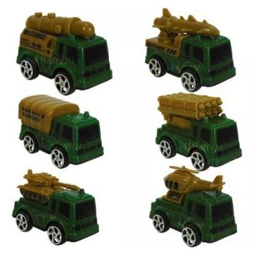 Imagem de Mini Carrinhos De Brinquedo Caminhão Coleção Militar Meninos - Toy Kin