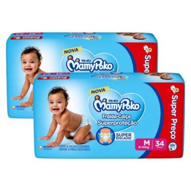 Imagem de Kit 2 FraldaCalça MamyPoko Superproteção Jumbo Descartável M