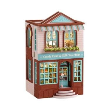 Imagem de Casinhas De Bonecas De Madeira DIY, Pequenas Casas Feitas À Mão, Decor