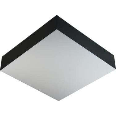 Imagem de TUALUX Plafon de Sobrepor Quadrado Valencia Preto para 04 Lâmpadas Bulbo Led E-27, MÉDIO