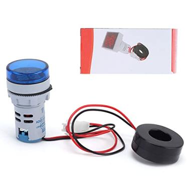 Imagem de Luz Indicadora de Sinal, Indicador de Sinal de Corrente 60~500V AC Universal Colorido 0~99.9A Digital para Componentes de Controle Industrial para Sinal de Corrente(azul)