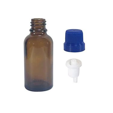 Imagem de Frasco de Vidro 30ml com Batoque Gotejador (20 Pecas) Cor:Azul Escuro