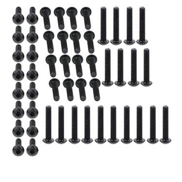 Imagem de Parafusos sextavados com cabeça de botão de liga de aço grau 10,9, M4X22, Black