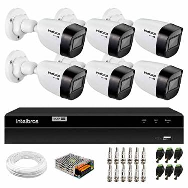 Imagem de Kit 6 Câmeras Intelbras VHD 1130 B HD 720p Bullet com Lente 2.8mm Visão Noturna 30m Resistente à Chuva IP67 + DVR MHDX 1208 8 Canais Multi HD