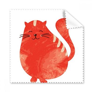 Imagem de Pano de limpeza laranja Sling Fat Cat Animal Aquarela limpador de tela de telefone 5 peças
