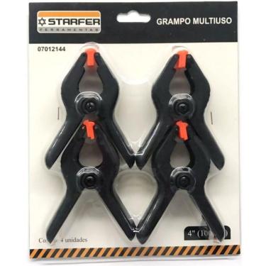 Imagem de Kit 4 Grampos Multiuso Marceneiro 4 Polegadas Starfer