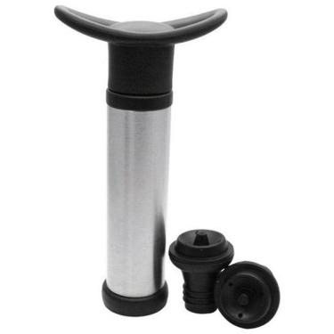 Imagem de Bomba A Vacuo Para Vinho Duas Rolhas Kit 3 Peças