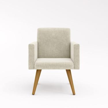 Imagem de Cadeira Decorativa Para Quarto – Balaqui Decor Cor:bege