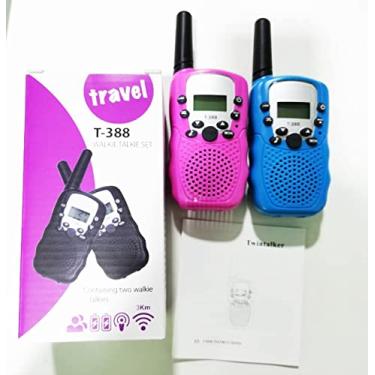 Imagem de lifcasual Amazon T388 walkie-talkie infantil europeu e americano walkie-talkie walkie-talkie fornecedor de fonte de mão direta par unissex preto