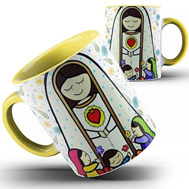 Imagem de Caneca amarela Santinha Nossa Senhora de Fátima