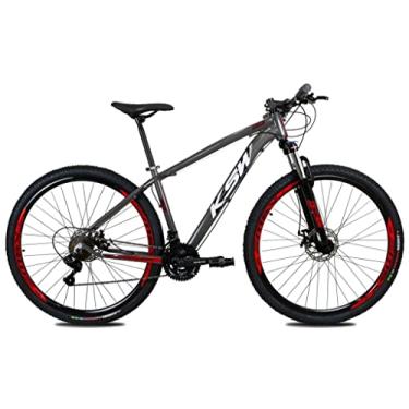 Imagem de Bicicleta Aro 29 KSW 24v Freio Hidraulico Câmbios Index Suspensão C/Trava - Grafite/Vermelho 19