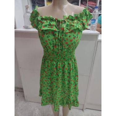 Imagem de Vestido Verde Estampado, Ciganinha - Luiza Moda