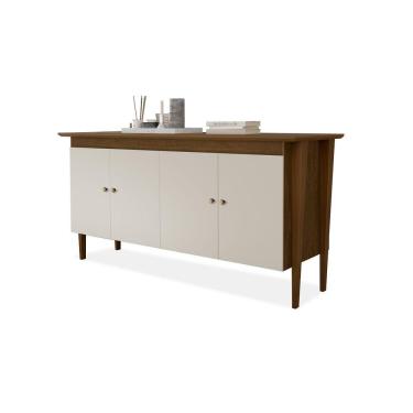 Imagem de Aparador Buffet Moretta 4 Portas  Sala Star / Sala Jantar Malbec/Off White