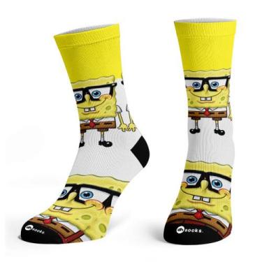 Imagem de Meias Sport Cano Alto Estampas Personagem Bob Esponja - Dh Socks