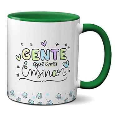 Imagem de Caneca Dia Do Professor É Gente Que Ama Ensinar Presente (Verde)