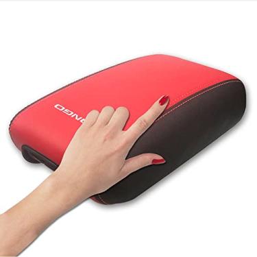 Imagem de LEXLEY Para Dodge 2011-2020 Durango Acessórios Caixa de Apoio de Braço Frontal Capa de Console Central Impermeável Capas Protetoras de Couro Anti-Risco, Não Serve Para 2021-2022 Durango Vermelho + Preto