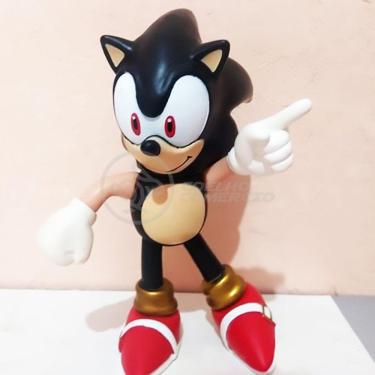 Imagem de Boneco Action Figure Shadow Sonic Black Preto Articulado 23cm