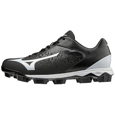 Imagem de Mizuno 320584.9000.06.0650 Select Nine TPU Chuteira de beisebol baixa moldada preta-branca (9000) 6 1/2 (0650)