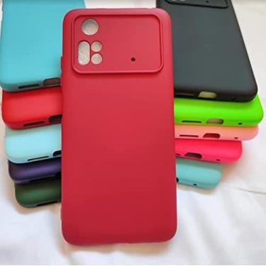 Imagem de Capa Case Capinha Anti Impacto Aveludada Premium+ 4 PeliculaS De Vidro Temperado Full Glue 9d/3D Xiaomi Poco M4 pro 4g (VERMELHO)