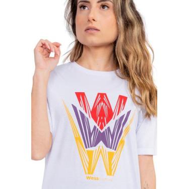 Imagem de Camiseta Geometric Web Branca She Wess Clothing