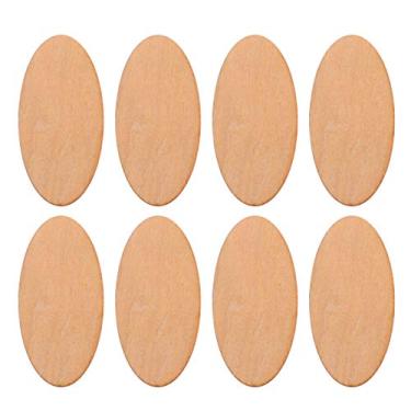 Imagem de 40 Peças Peças Guarnição De Madeira Oval Recortes Ovais Inacabados Fatias Ovais Blan Decoração De Mão Recortes De Madeira Inacabada Enfeites Para Crianças Filho Marcação Em Branco