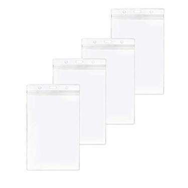 Imagem de 24 peças de porta-crachá transparente extra grande 15 x 10 cm para passaporte, dinheiro, bilhete de avião, recibos, cartão de crédito, etc.