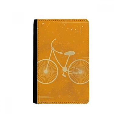 Imagem de Bolsa de cartão com ilustração esportiva de bicicleta com estampa amarela para passaporte Notecase Burse, Multicolorido.