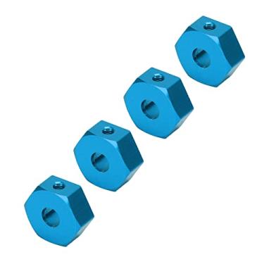 Imagem de 14mm Wheel Hex Hubs Nut, Lightweight Durable 1/10 RC Wheel Hex Hubs Nut Wear Resisatnt for Senton for AMMRA Big Rock(Blue)