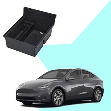 Imagem de GZBFTDH Suporte organizador de caixa de armazenamento de apoio de braço para console central, compatível com Tesla Model 3 Modelo Y 2021 2022 Acessórios interiores automotivos