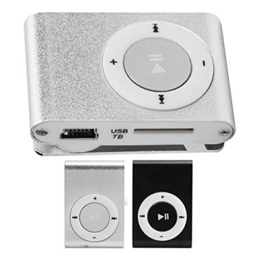 Imagem de Mp3 Player Spotify, Clip on Mp3 Player Reproductor De Musica Walkmans com fone de ouvido e cabo USB(银色)