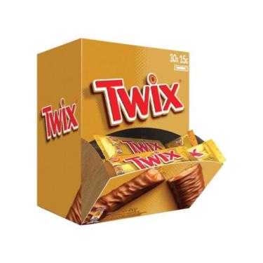 Imagem de Chocolate Twix ao Leite de 15g Caixa C/30unid - 450g