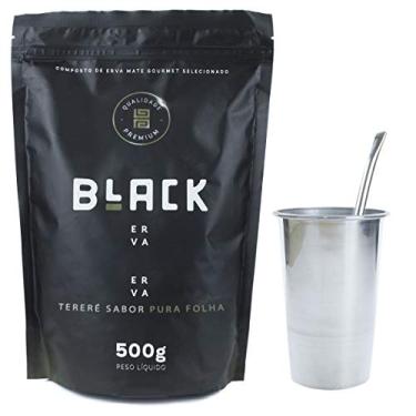 Imagem de COPO DE TERERÉ ALUMÍNIO + BOMBA DE TERERÉ + BLACK ERVA 500G (Pura Folha)