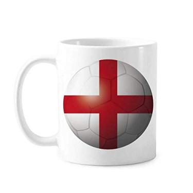 Imagem de Caneca de futebol da bandeira nacional da Inglaterra cerâmica café porcelana caneca louça