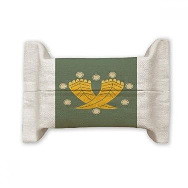 Imagem de Bolsa de linho de algodão com suporte de cobertura de papel para lenços faciais de cultura japonesa