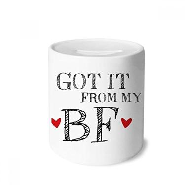 Imagem de DIYthinker GF Got It from My BF Caixa de Dinheiro de Cerâmica para Presente de Cofrinho