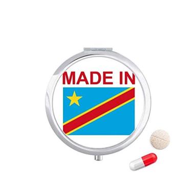 Imagem de Caixa de comprimidos Made in Congo Country, caixa de armazenamento de medicamentos, recipiente dispensador